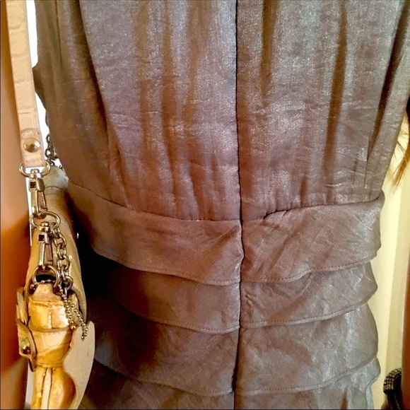 London Times Evening Cocktail Dress Like New Condition Gray Silver - Picture 4 of 8